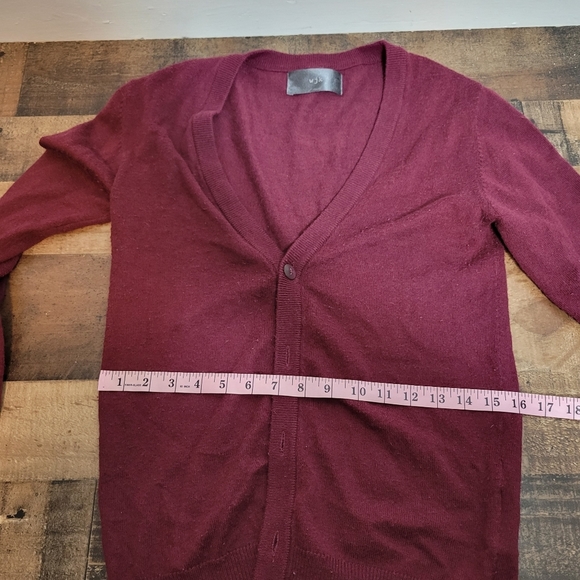 Medium WJK Maroon Wine Raspberry Cardigan - Picture 4 of 6